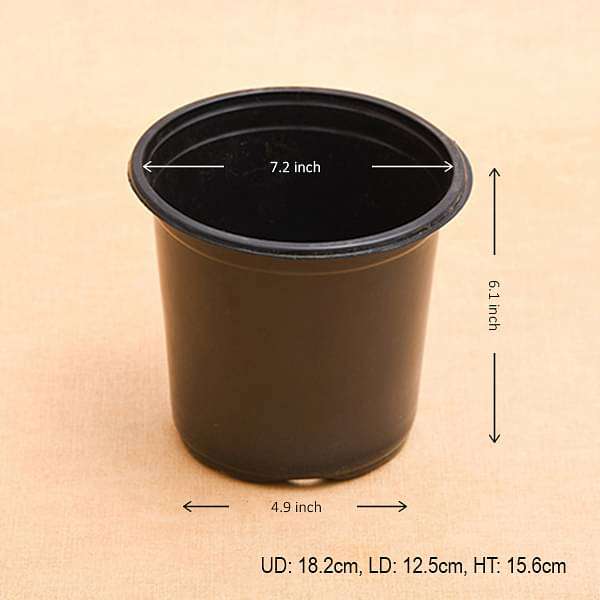 7.2 inch (18 cm) Round Plastic Thermoform Pot