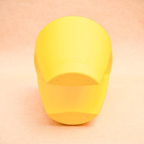 11 inch (28 cm) balcony railing round plastic planter (yellow) 