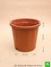 12 inch (30 cm) grower round plastic pot (terracotta color) (set of 3) 