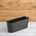 12 inch (30 cm) gw 04 self watering rectangle plastic planter (black) 