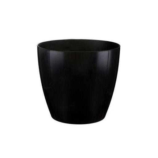 13.5 inch (34 cm) gw 07 round plastic planter (black) 