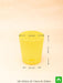 3.9 inch (10 cm) krish no. 10 self watering round plastic planter (yellow) (set of 6) 