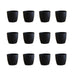 4.5 inch (11 cm) Ronda No. 1110 Round Plastic Planter (Set of 12)(Black)