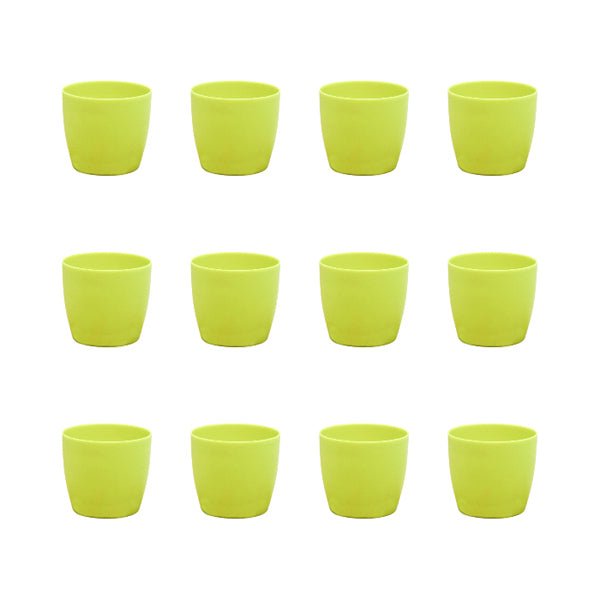 4.5 inch (11 cm) Ronda No. 1110 Round Plastic Planter (Set of 12)(Green)