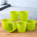 4.5 inch (11 cm) Ronda No. 1110 Round Plastic Planter (Set of 6)(Green)