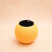 4.9 inch (12 cm) gw 01 self watering round plastic planter (yellow) 