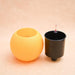 4.9 inch (12 cm) gw 01 self watering round plastic planter (yellow) 