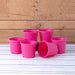 4 inch (10 cm) Grower Round Plastic Pot (Set fo 6)(Dark Pink)(Without Plate)