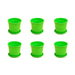 4 inch (10 cm) Grower Round Plastic Pot (Set fo 6)(Green)(With Plate)