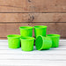 4 inch (10 cm) Grower Round Plastic Pot (Set fo 6)(Green)(Without Plate)