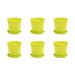 4 inch (10 cm) Grower Round Plastic Pot (Set fo 6)(Lime Yellow)(With Plate)