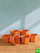 5.3 inch (13 cm) hexa no. 1 plastic planter (terracotta color) (set of 6) 