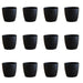 5.7 inch (14 cm) Ronda No.14.5 Round Plastic Planter (Set of 12)(Black)