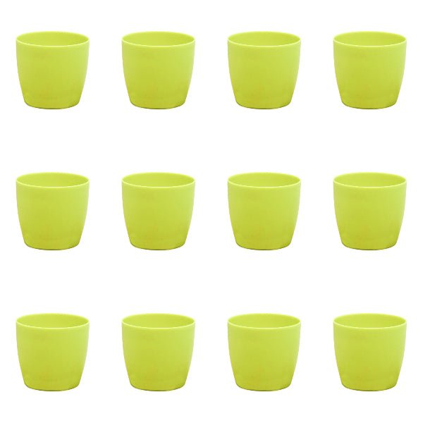 5.7 inch (14 cm) Ronda No.14.5 Round Plastic Planter (Set of 12)(Green)