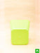 6.7 inch (17 cm) square plastic planter with rounded edges (green) (set of 3) 