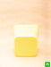 6.7 inch (17 cm) square plastic planter with rounded edges (yellow) (set of 3) 