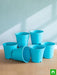 6 inch (15 cm) grower round plastic pot (sky blue) (set of 6) 