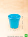 6 inch (15 cm) grower round plastic pot (sky blue) (set of 6) 