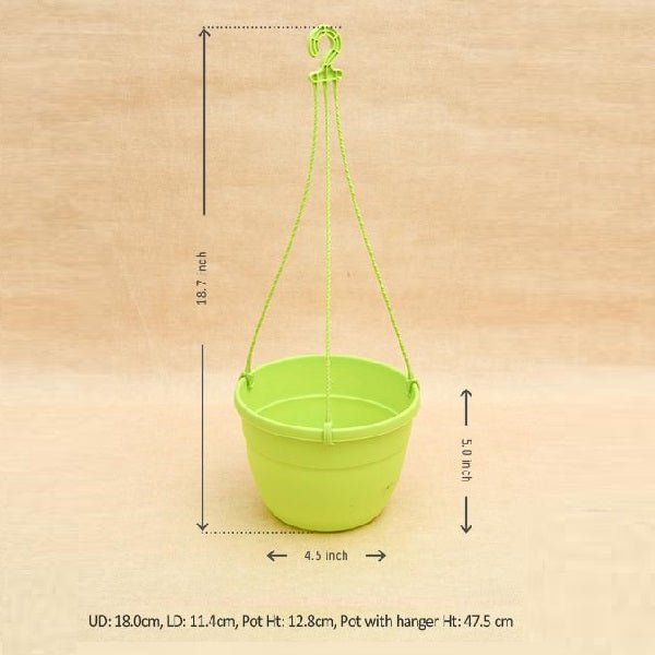 7.1 inch (18 cm) Corsica No. 18 Hanging Round Plastic Pot