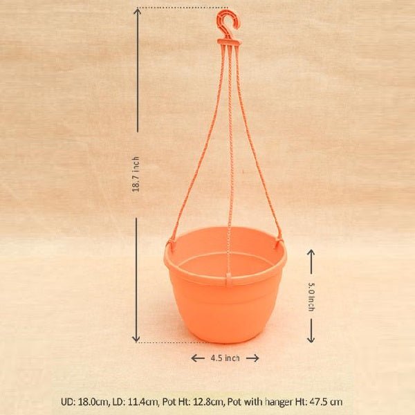 7.1 inch (18 cm) Corsica No. 18 Hanging Round Plastic Pot