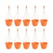 7.1 inch (18 cm) Corsica No. 18 Hanging Round Plastic Pot (Set of 10)(Orange)