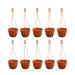 7.1 inch (18 cm) Corsica No. 18 Hanging Round Plastic Pot (Set of 10)(Terracota)