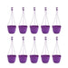 7.1 inch (18 cm) Corsica No. 18 Hanging Round Plastic Pot (Set of 10)(Violet)