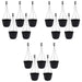 7.1 inch (18 cm) Corsica No. 18 Hanging Round Plastic Pot (Set of 15)(Black)