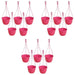 7.1 inch (18 cm) Corsica No. 18 Hanging Round Plastic Pot (Set of 15)(Dark Pink)