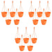 7.1 inch (18 cm) Corsica No. 18 Hanging Round Plastic Pot (Set of 15)(Orange)