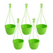 7.1 inch (18 cm) Corsica No. 18 Hanging Round Plastic Pot (Set of 5)(Green)