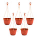 7.1 inch (18 cm) Corsica No. 18 Hanging Round Plastic Pot (Set of 5)(Terracota)