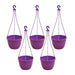 7.1 inch (18 cm) Corsica No. 18 Hanging Round Plastic Pot (Set of 5)(Violet)