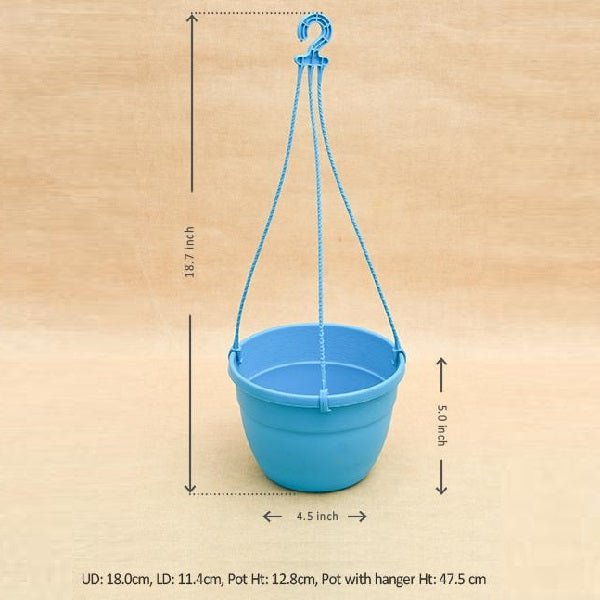 7.1 inch (18 cm) Corsica No. 18 Hanging Round Plastic Pot