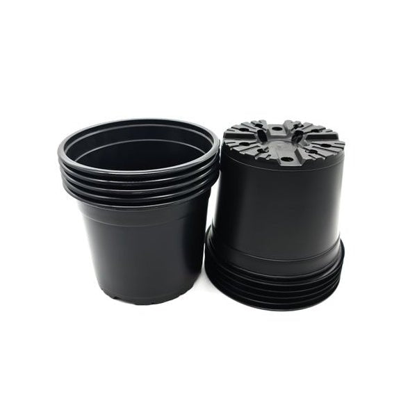 7.2 inch (18 cm) Round Plastic Thermoform Pot  (Set of 20)(Black)