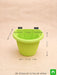 7.9 inch (20 cm) bello railing d shape plastic planter (lime yellow) (set of 6) 