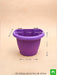 7.9 inch (20 cm) bello railing d shape plastic planter (violet) (set of 6) 