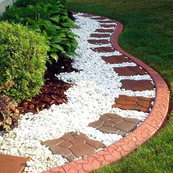 decor garden with stone 