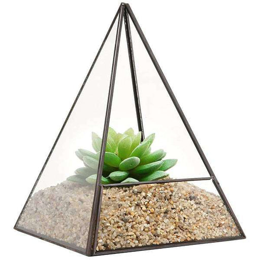 decor terrarium with pebbles 