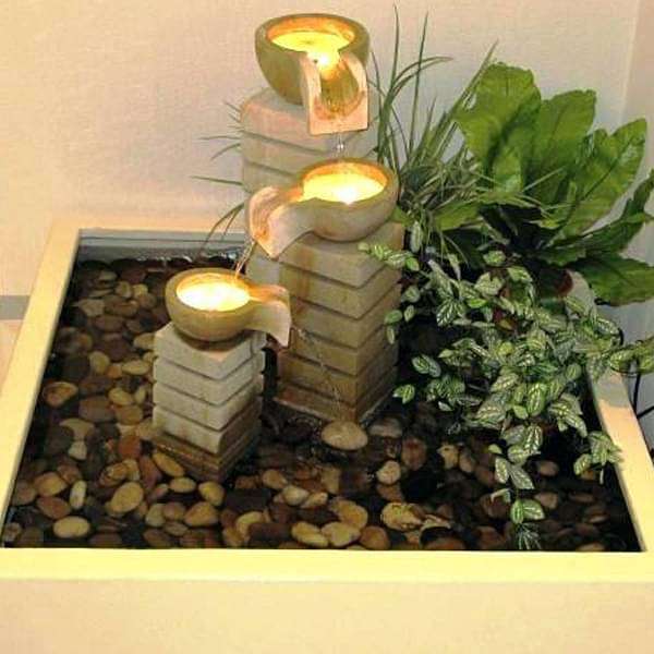 diy stone decor ideas for water features 