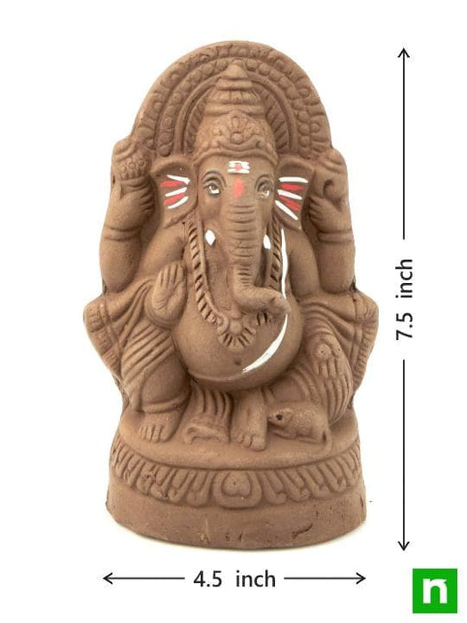 eco friendly clay ganesha with air purifier plants 