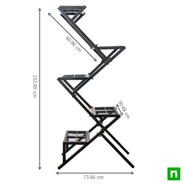 metal planter stand no. nl0137a (zig zag 