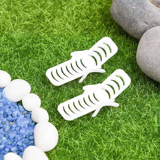 beach relaxing chairs plastic miniature garden toys - 2 pieces