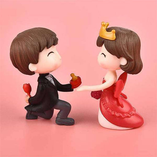 engagement couple plastic miniature garden toys - 1 pair