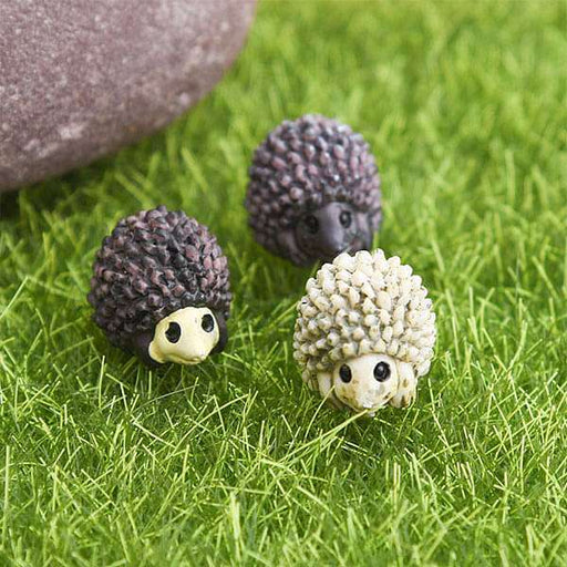 porcupines plastic miniature garden toys - 3 pieces