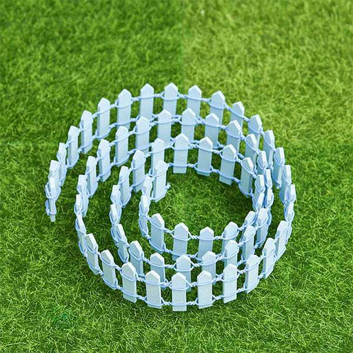 wooden fence miniature garden toy (sky blue - 1 piece