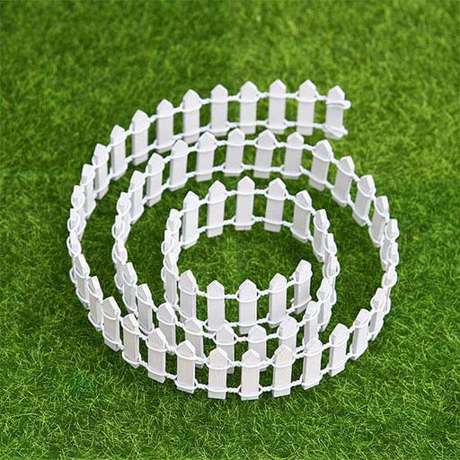 wooden fence miniature garden toy (white - 1 piece