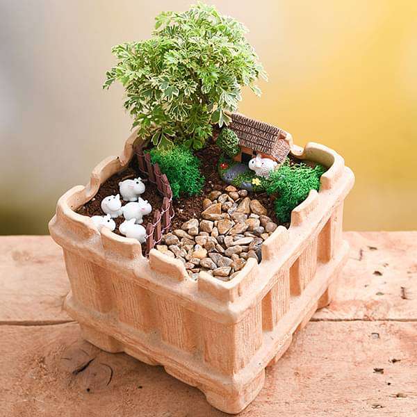 diy grazing sheep - miniature garden