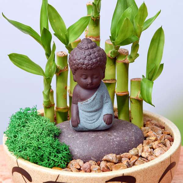 diy meditating buddha - miniature garden