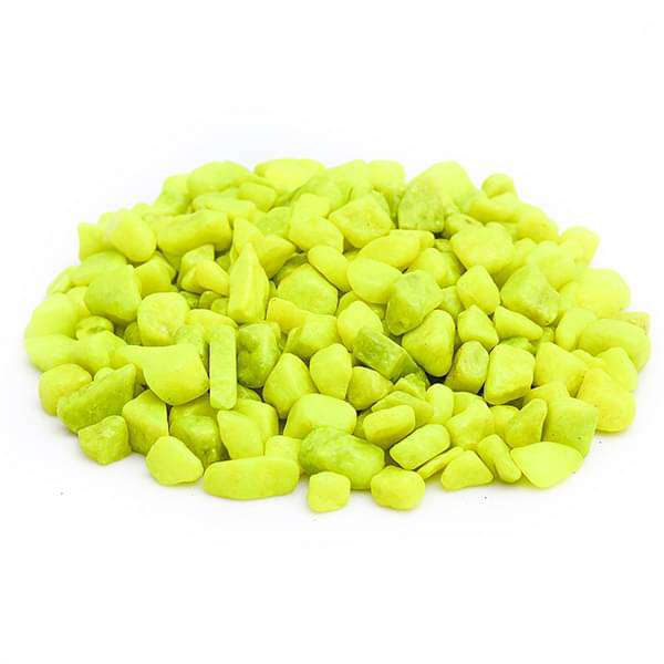 aquarium pebbles (lime yellow - 1 kg